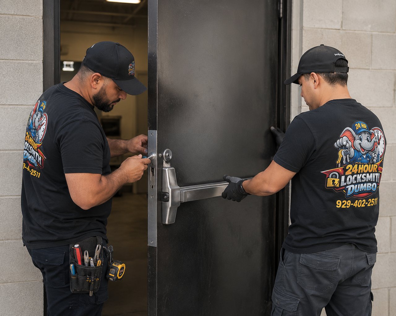 24 Hour Locksmith DUMBO technician working a loft lock in DUMBO